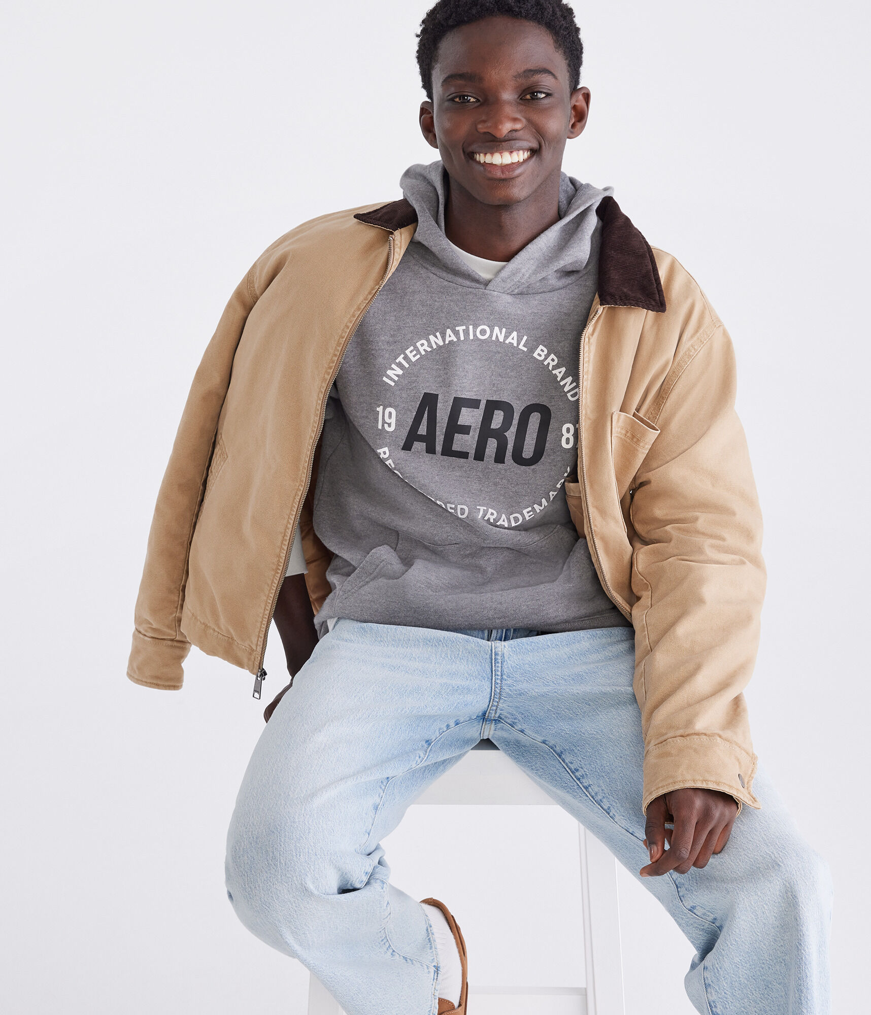 Aero International Brand Pullover Hoodie