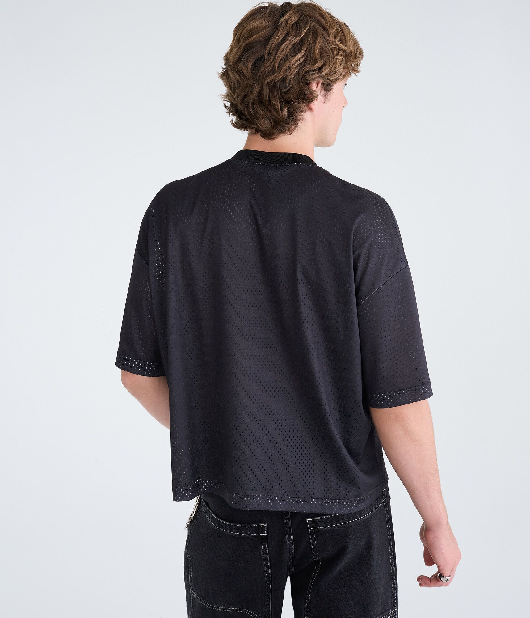 Marvel | A&eacute;ropostale Spider-Man V-Neck Boxy Mesh Jersey