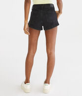 Mid-Rise Denim Shorty Shorts