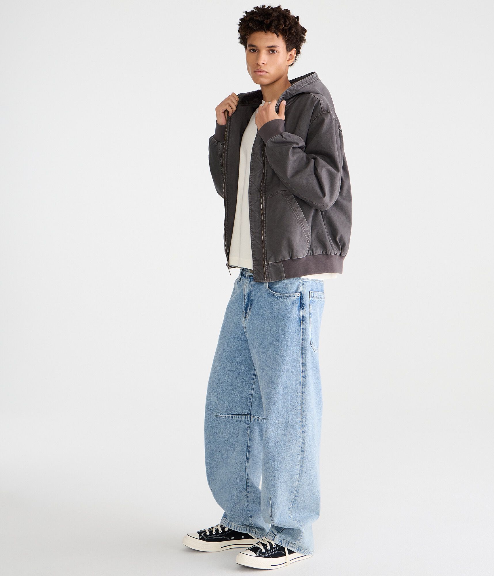 Hooded Full-Zip Skater Jacket