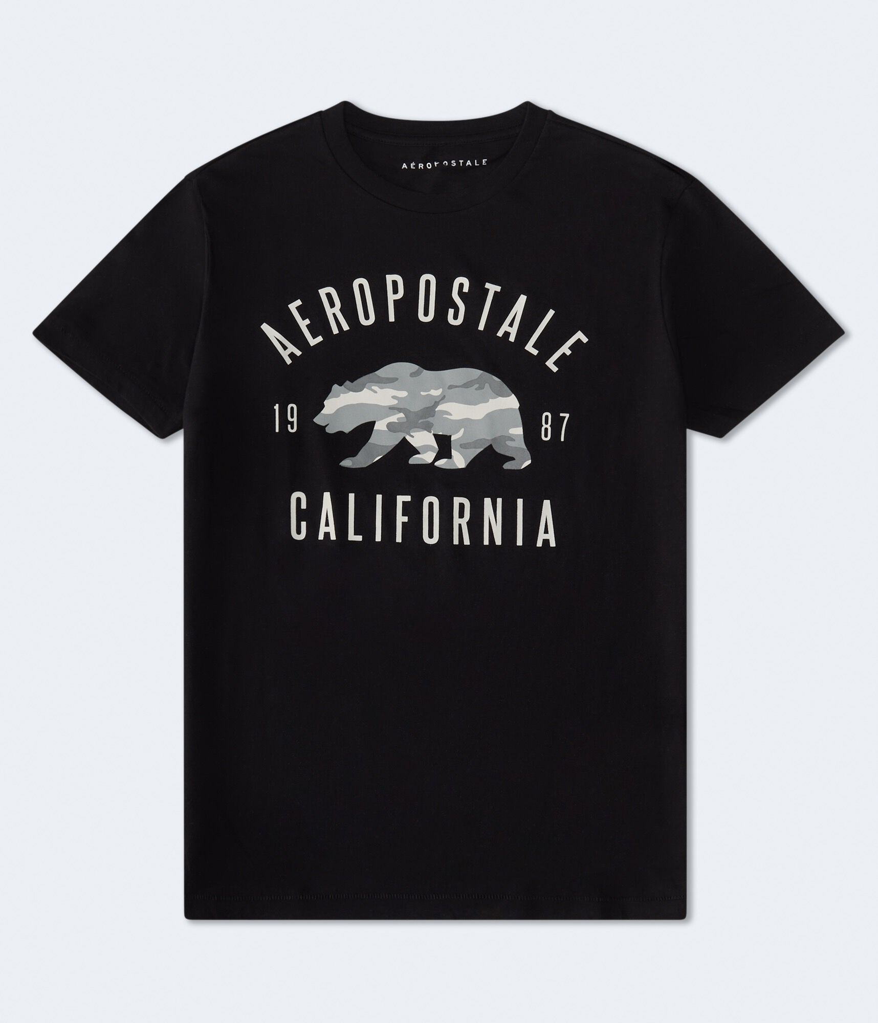 Aeropostale Camo Bear Graphic Tee
