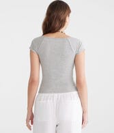 Seriously Soft Lobster Cropped V-Neck Tee
