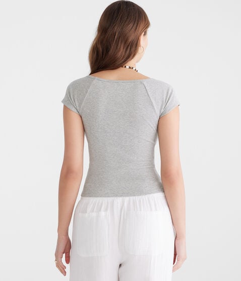 Seriously Soft Lobster Cropped V-Neck Tee Seriously Soft Lobster Cropped V-Neck Tee