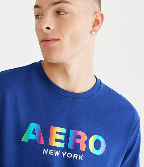 Aero Rainbow Foil Pride Graphic Tee Aero Rainbow Foil Pride Graphic Tee