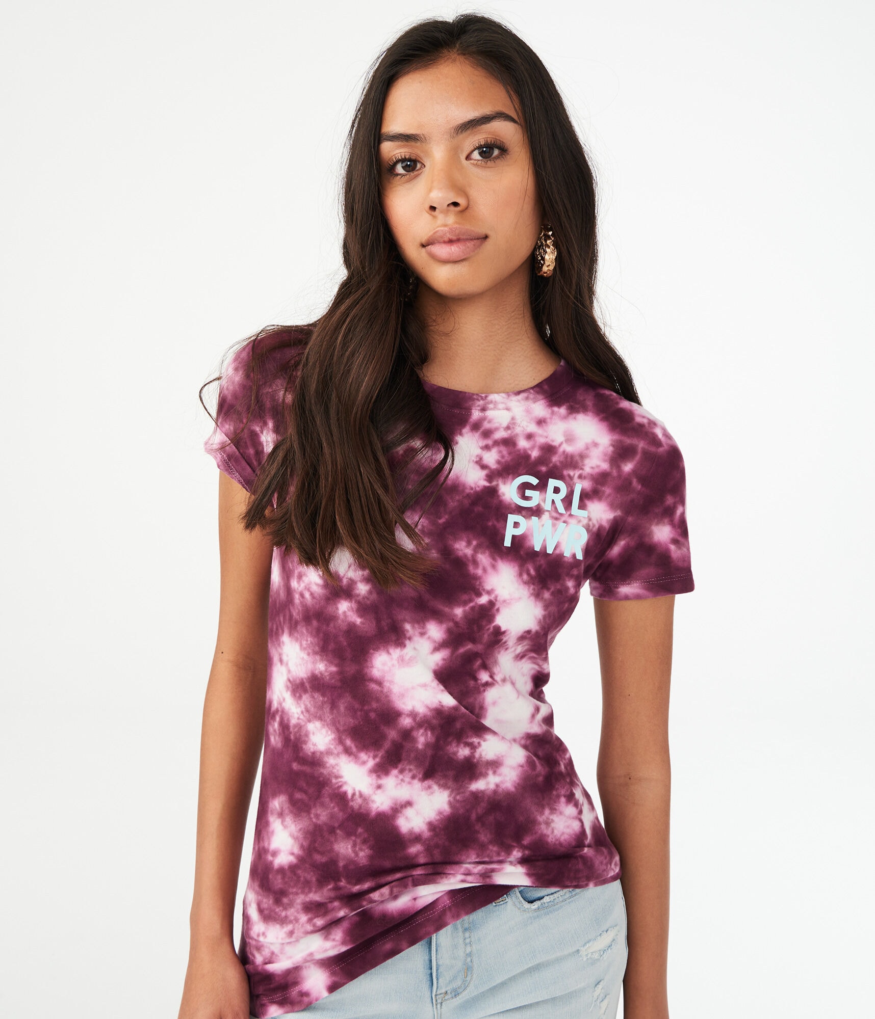 Free State Grl Pwr Tie-Dye Graphic Tee