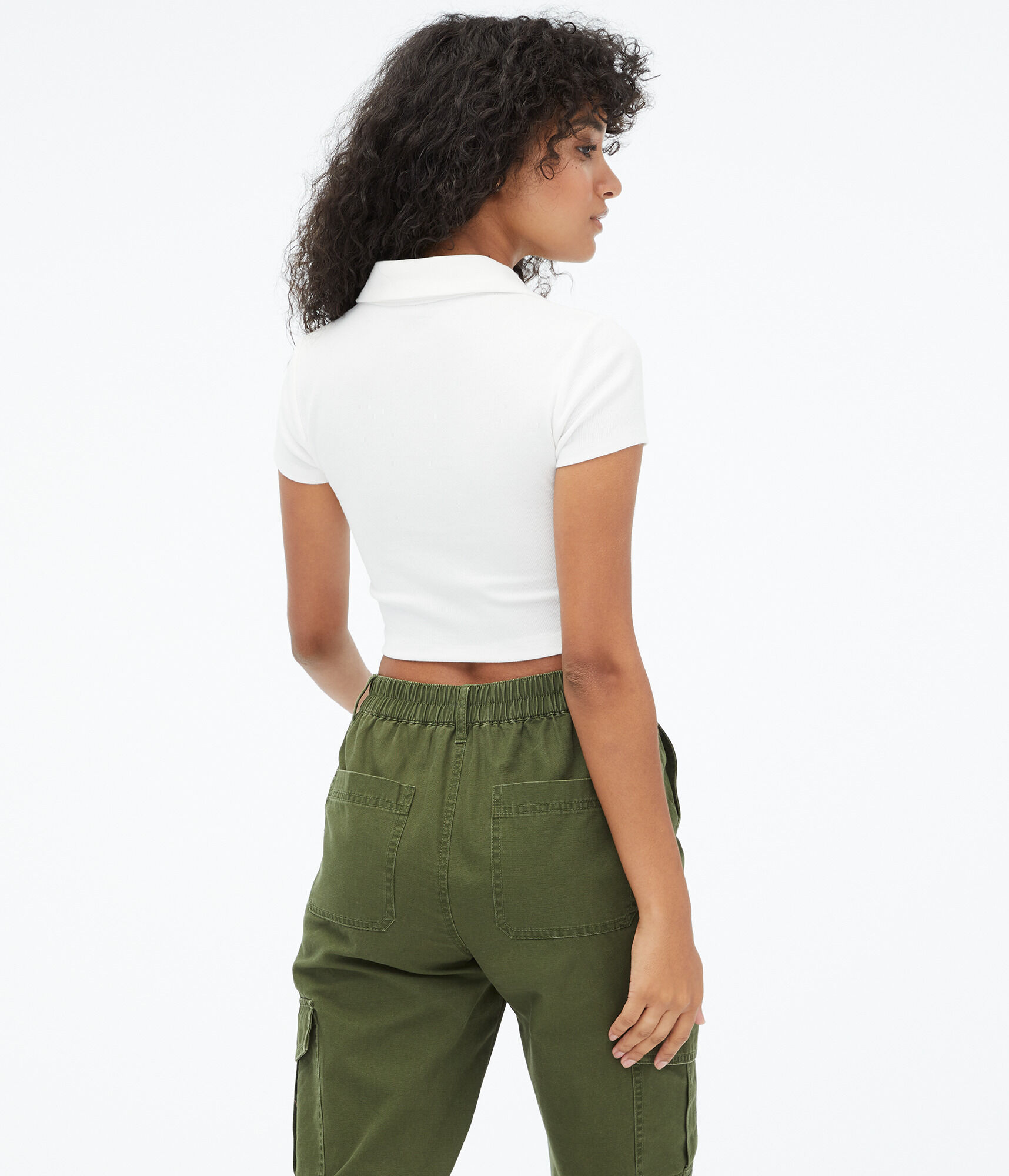 Micro Cropped Polo Tee