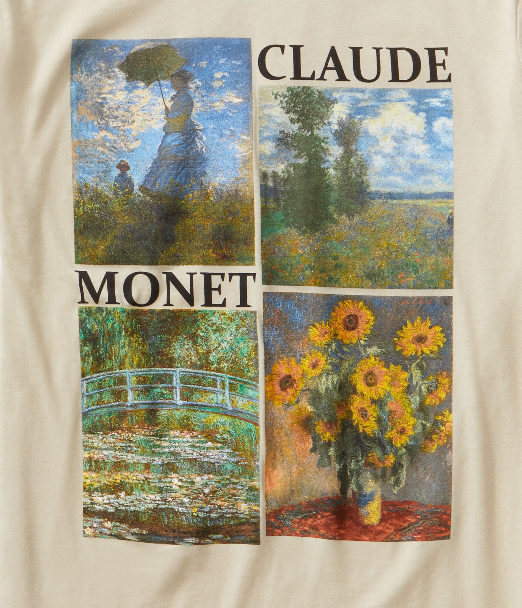 Tシャツ・カットソー Fallett Claude Monet Short Sleeve MY500 Claude Monet Oversized Graphic Tee