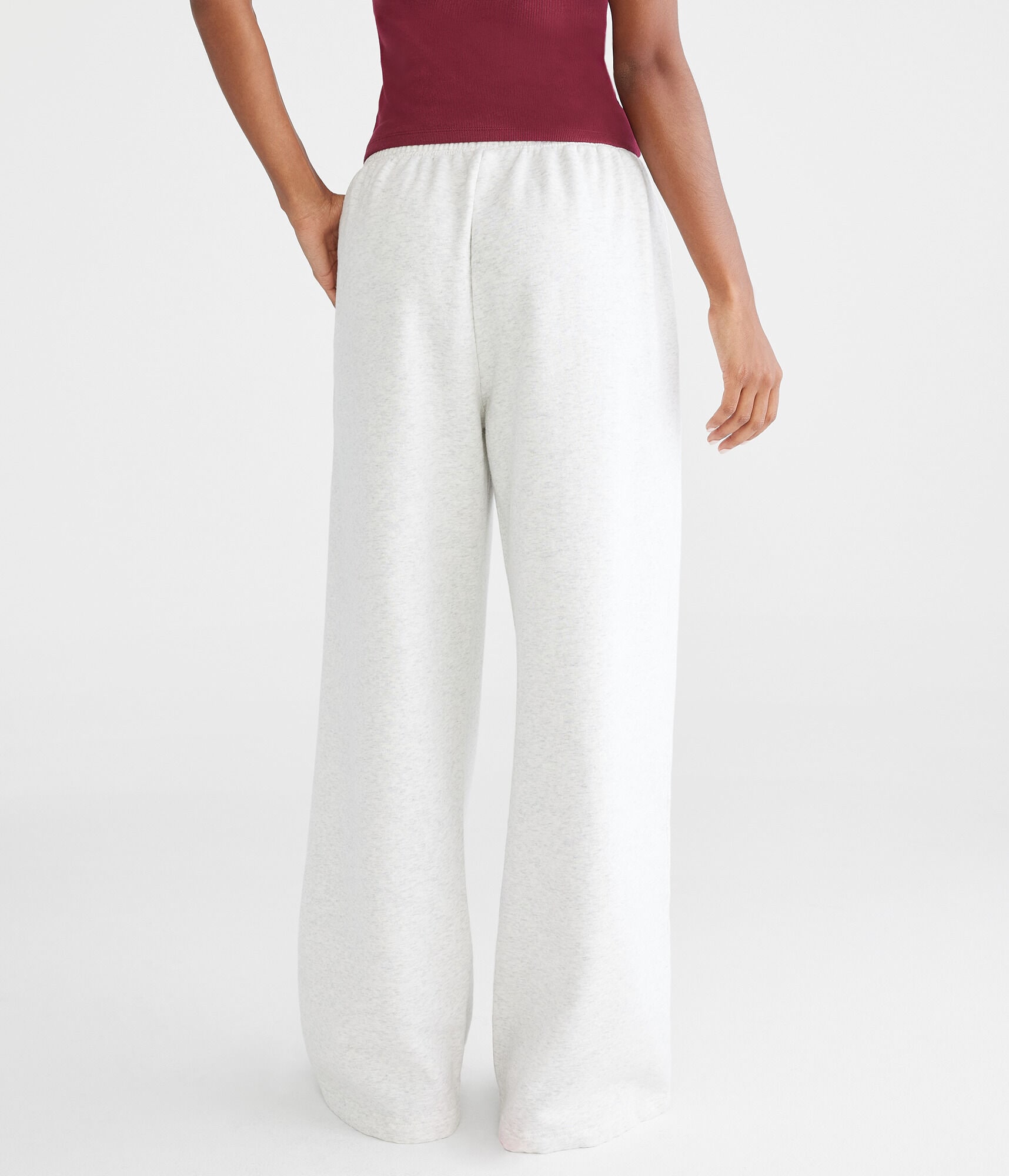 Mid-Rise Wide Leg Sweatpants