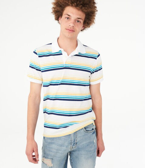 Retro Stripe Jersey Polo Retro Stripe Jersey Polo