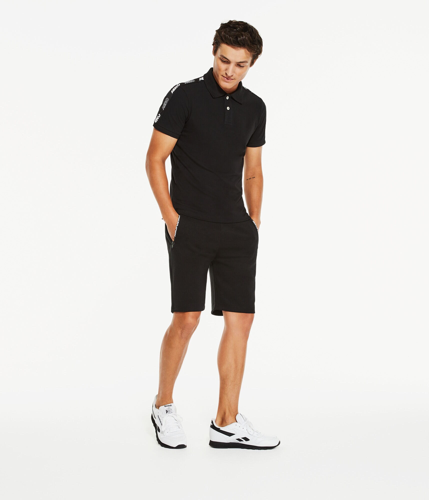 Aero Logo Sleeve Tape Stretch Jersey Polo