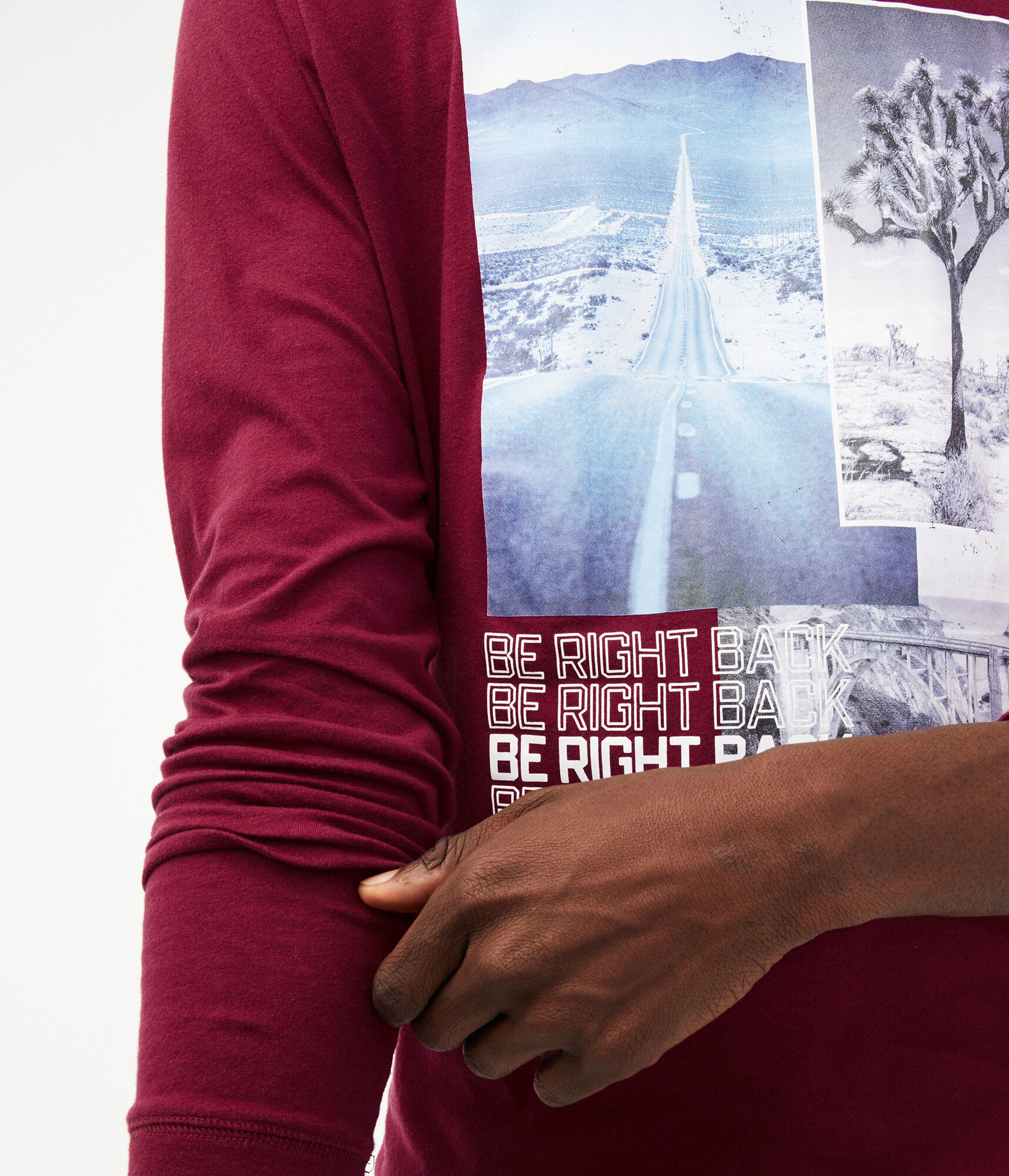 Long Sleeve Be Right Back Graphic Tee