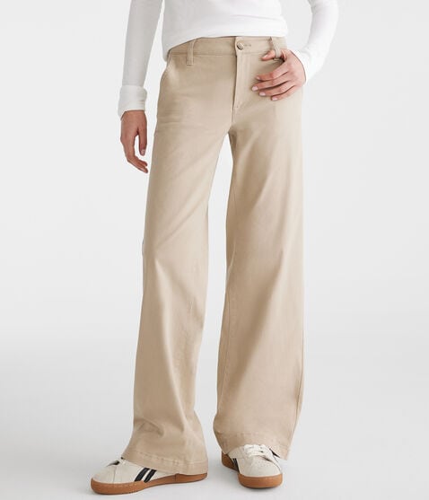Low-Rise Baggy Wide Leg Uniform Pants Low-Rise Baggy Wide Leg Uniform Pants