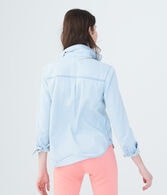 Long Sleeve Light Chambray Button-Down Shirt
