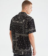 Bandana Print Button-Down Resort Shirt