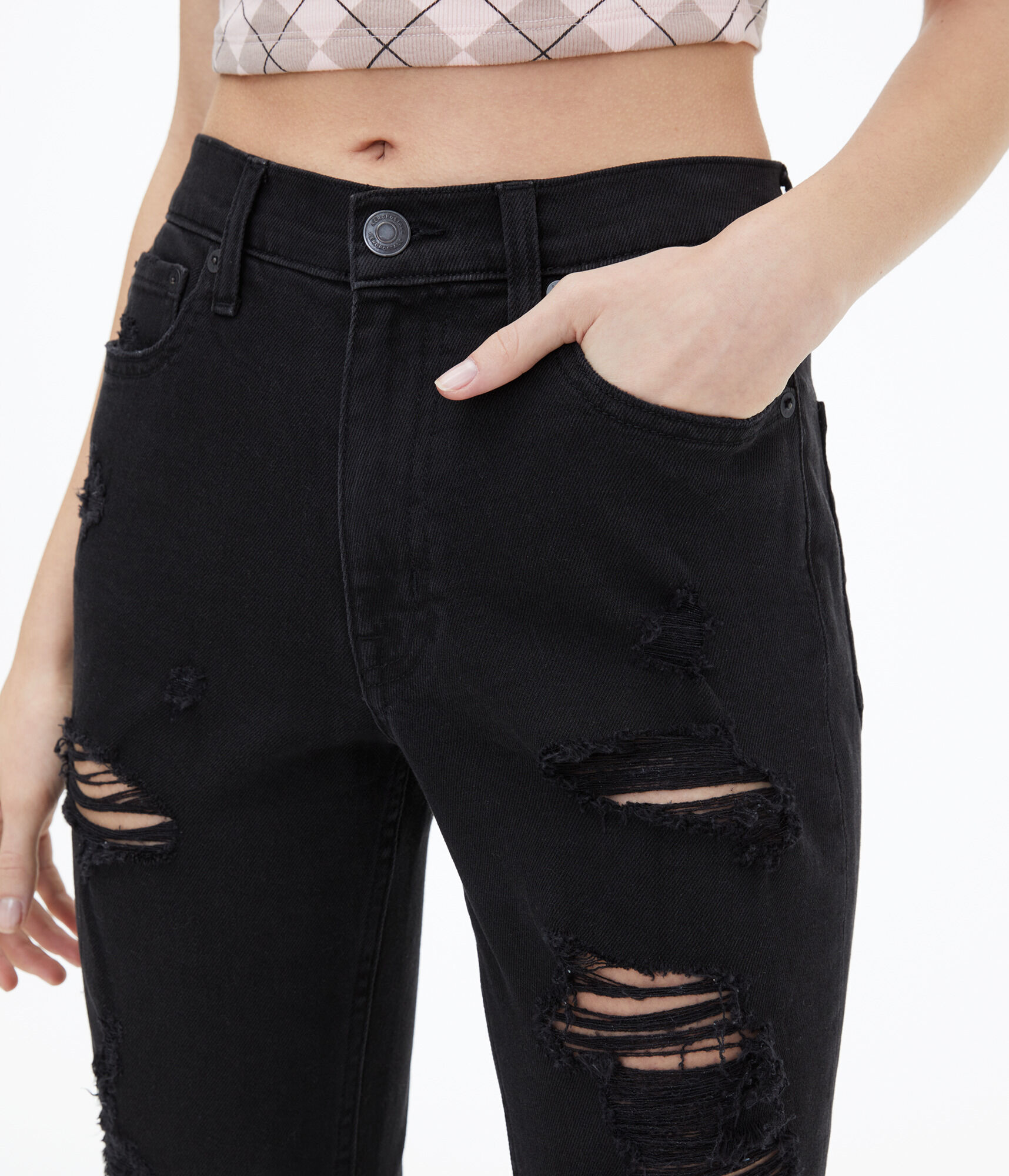 High-Rise Stretch Mom Jean