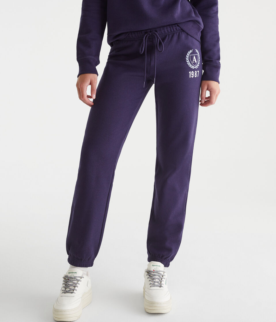 Letter Crest Logo Jogger Sweatpants