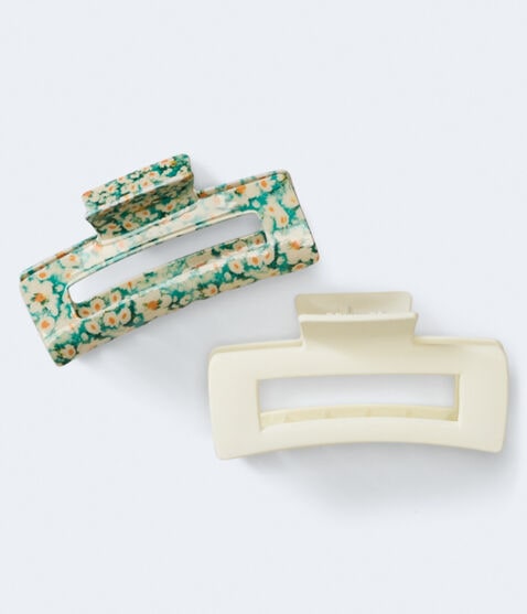 Daisy & Solid Rectangle Claw Hair Clip 2-Pack Daisy & Solid Rectangle Claw Hair Clip 2-Pack