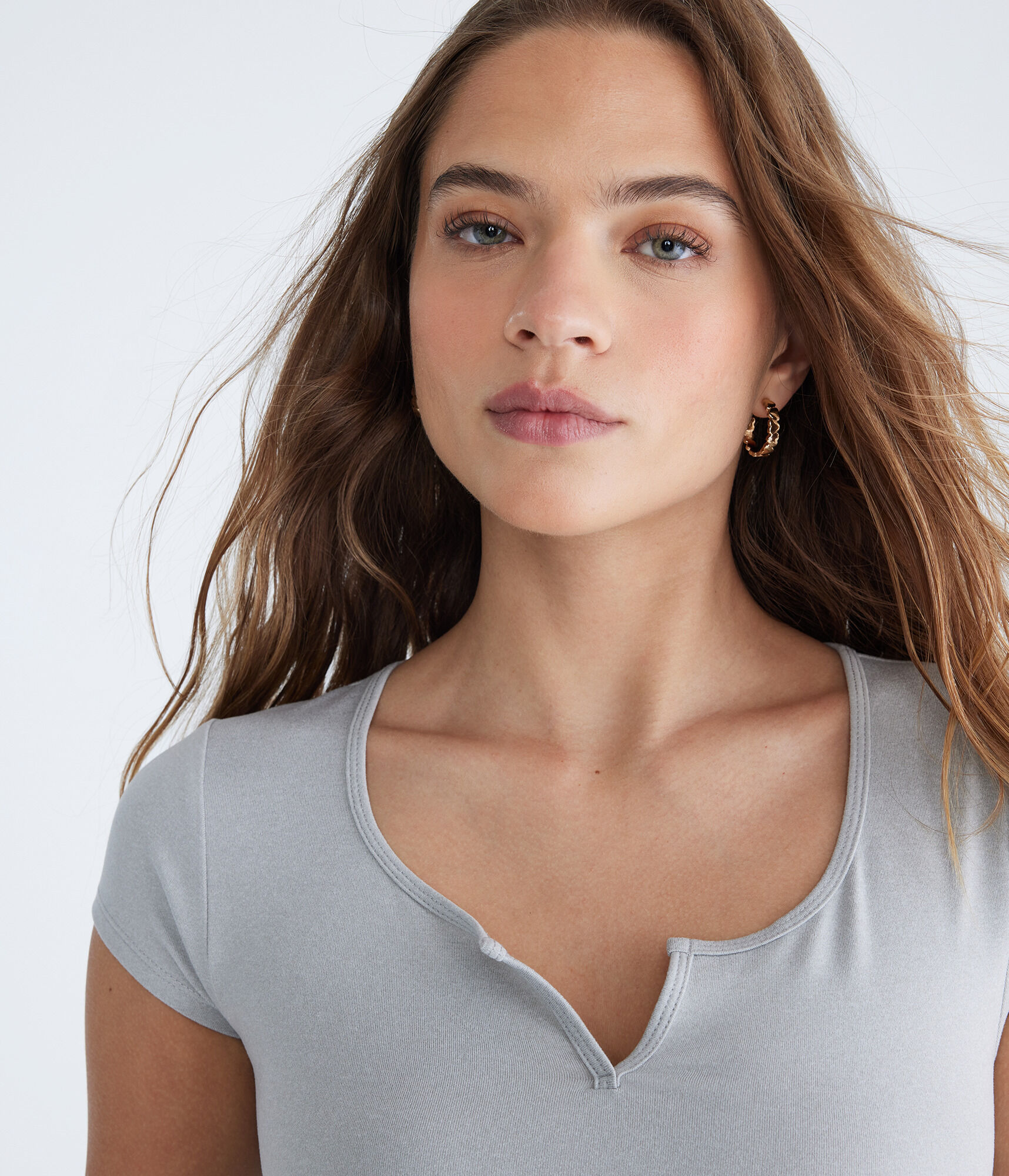 Buttery Soft Notch-Neck Tee