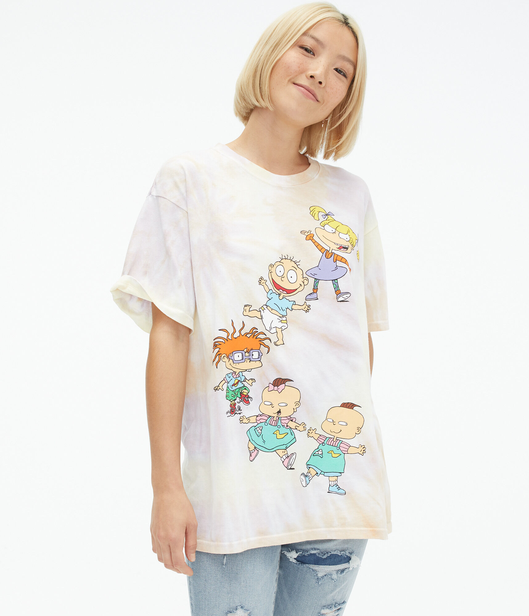 Rugrats Tie-Dye Boyfriend Graphic Tee