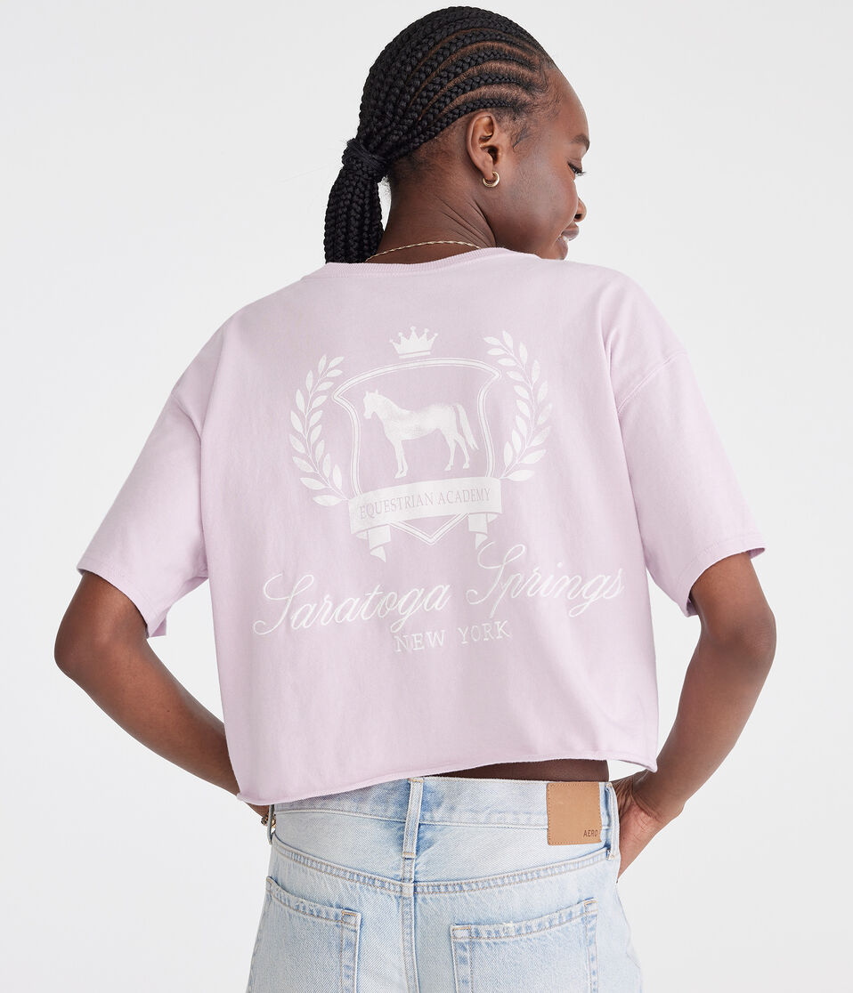Saratoga Springs Notch-Neck Boyfriend Graphic Tee