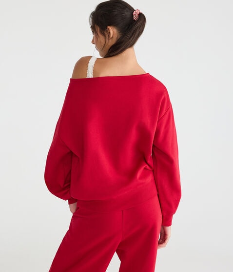 Hello Kitty | Aero Santa Suit Off-The-Shoulder Sweatshirt Hello Kitty | Aero Santa Suit Off-The-Shoulder Sweatshirt