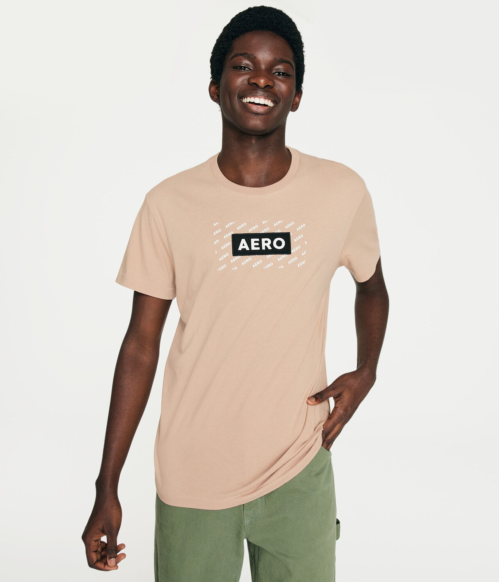Aero Double Box Logo Appliqu&eacute; Graphic Tee