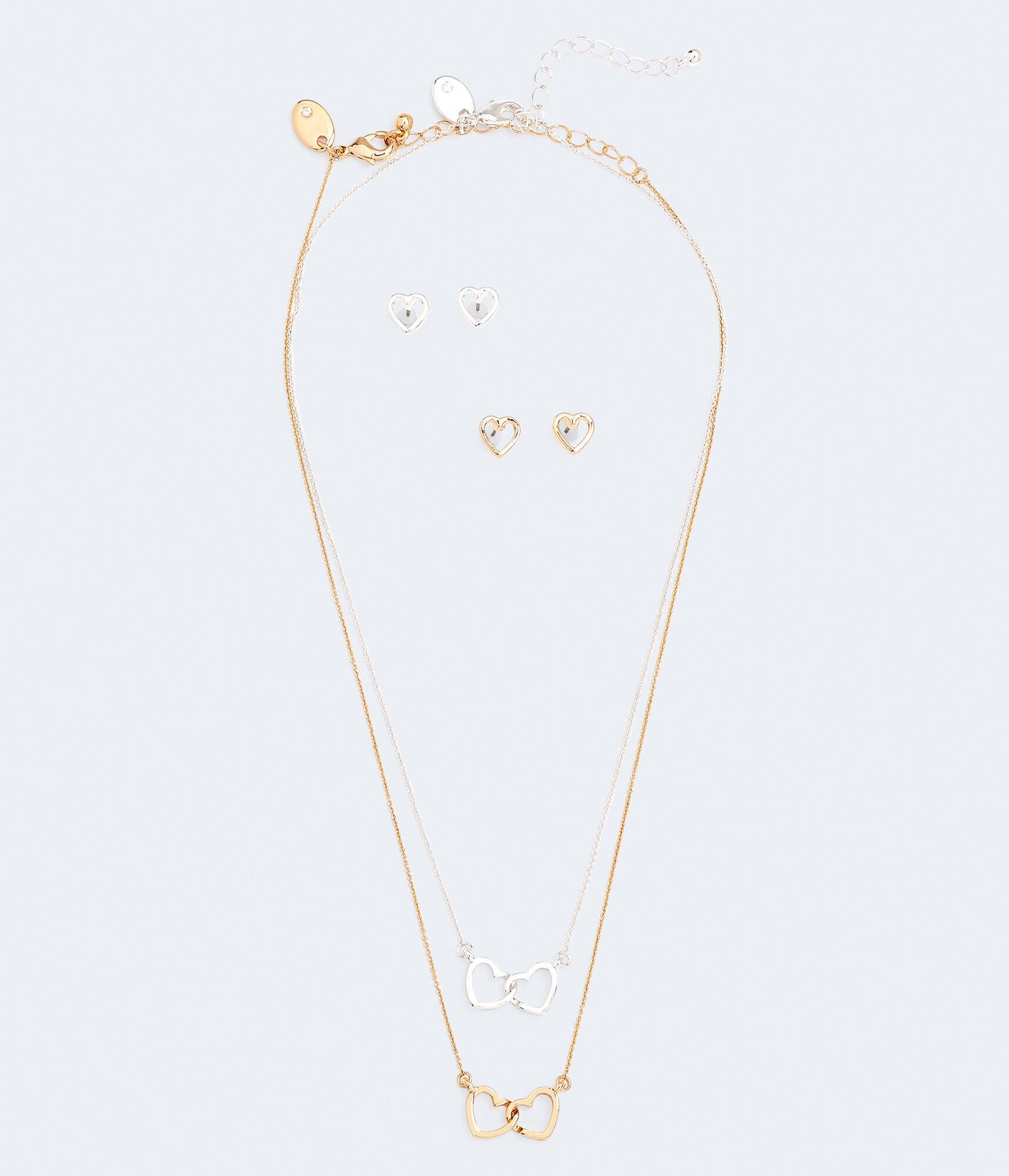 Best Friends Heart Earring &amp; Necklace Set