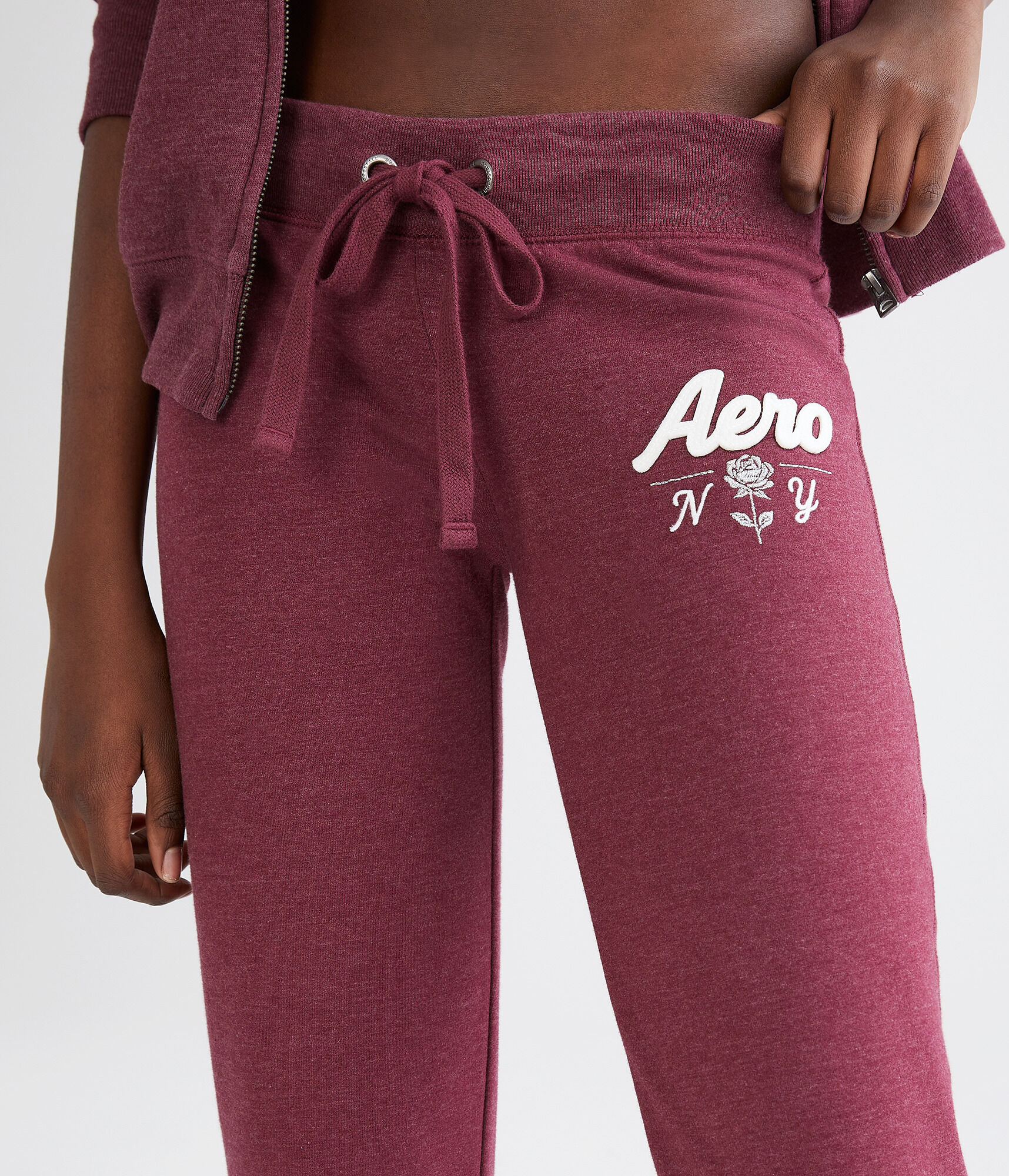 Aero NY Rose Fit & Flare Sweatpants