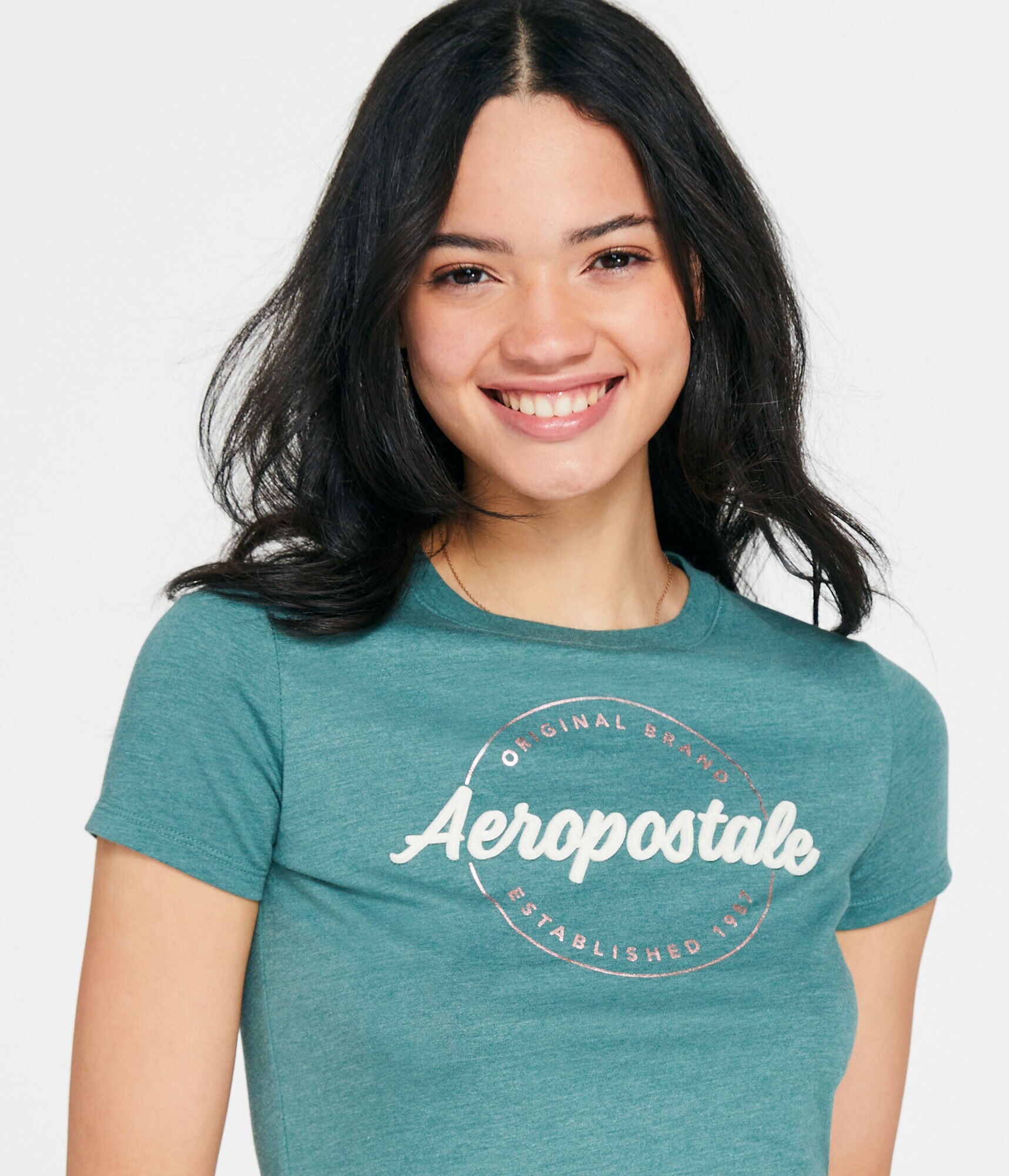 Aeropostale Circle Foil Appliqu&eacute; Graphic Tee