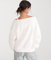 Hello Kitty | Aero Heart Floral Off-The-Shoulder Sweatshirt