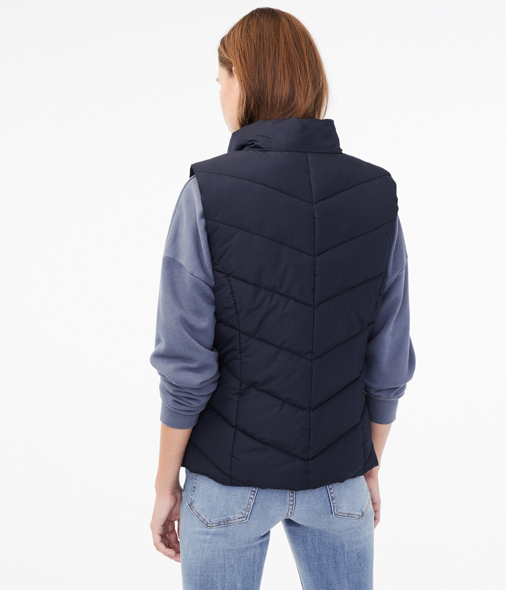 Chevron Quilted Puffer Vest