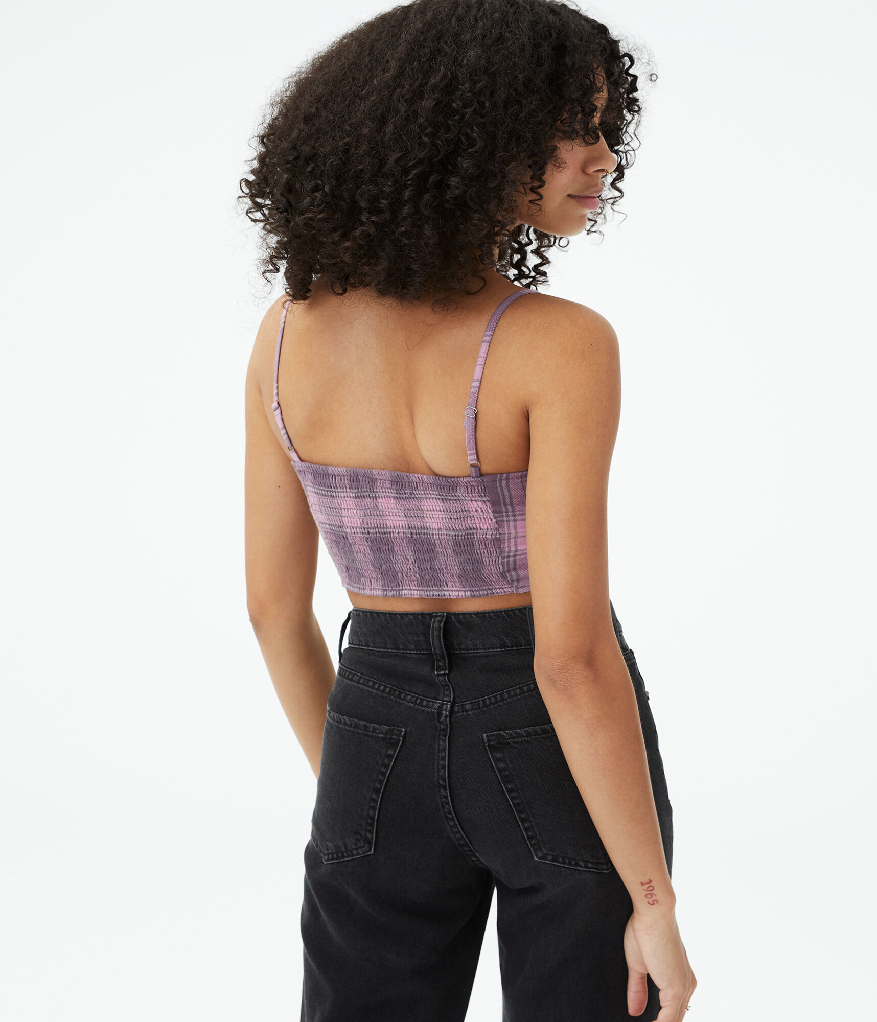 Plaid Cropped Bandana Cami