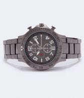 Round Metal Chrono Analog Watch