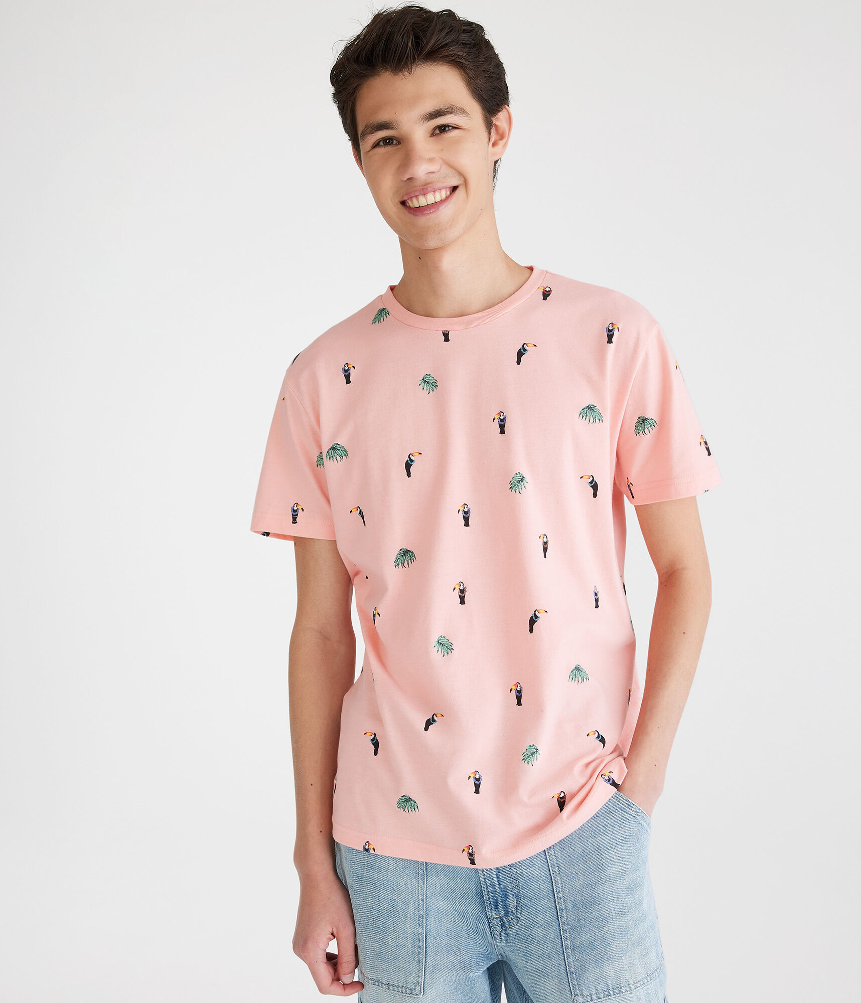 Toucan Palms Print Graphic Tee