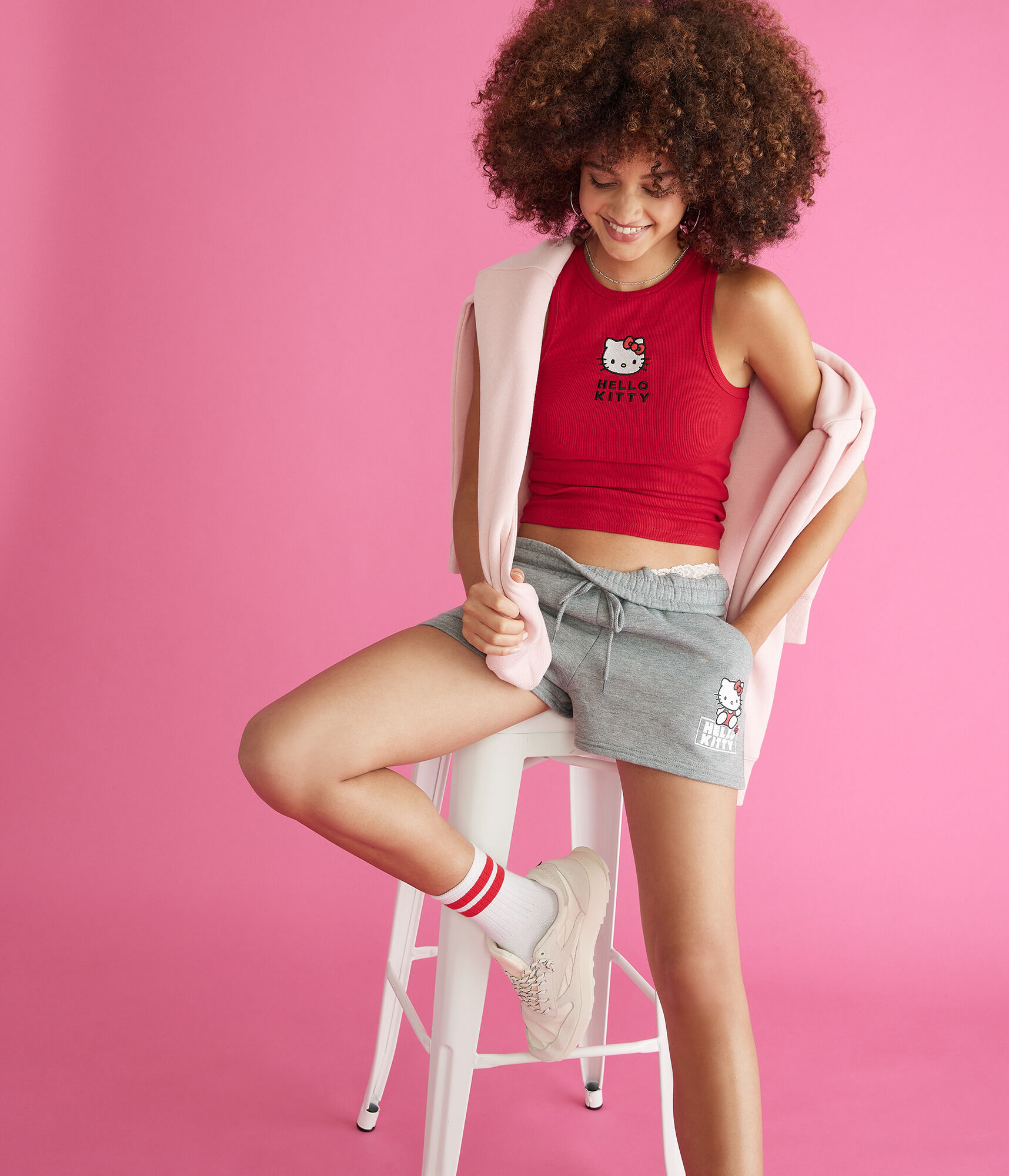 Hello Kitty Cropped High-Neck Tank