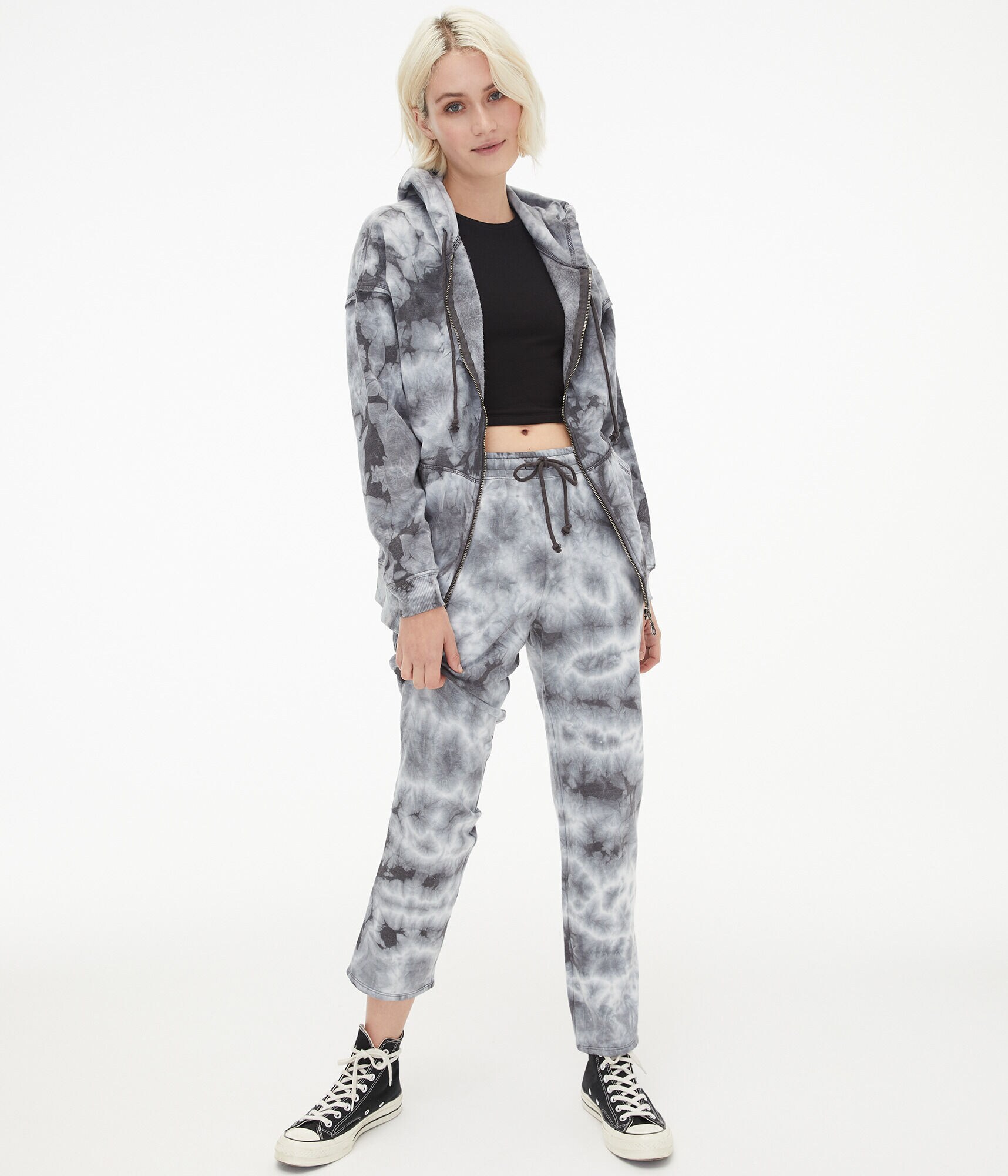 Tie-Dye High-Rise Straight Leg Sweatpants