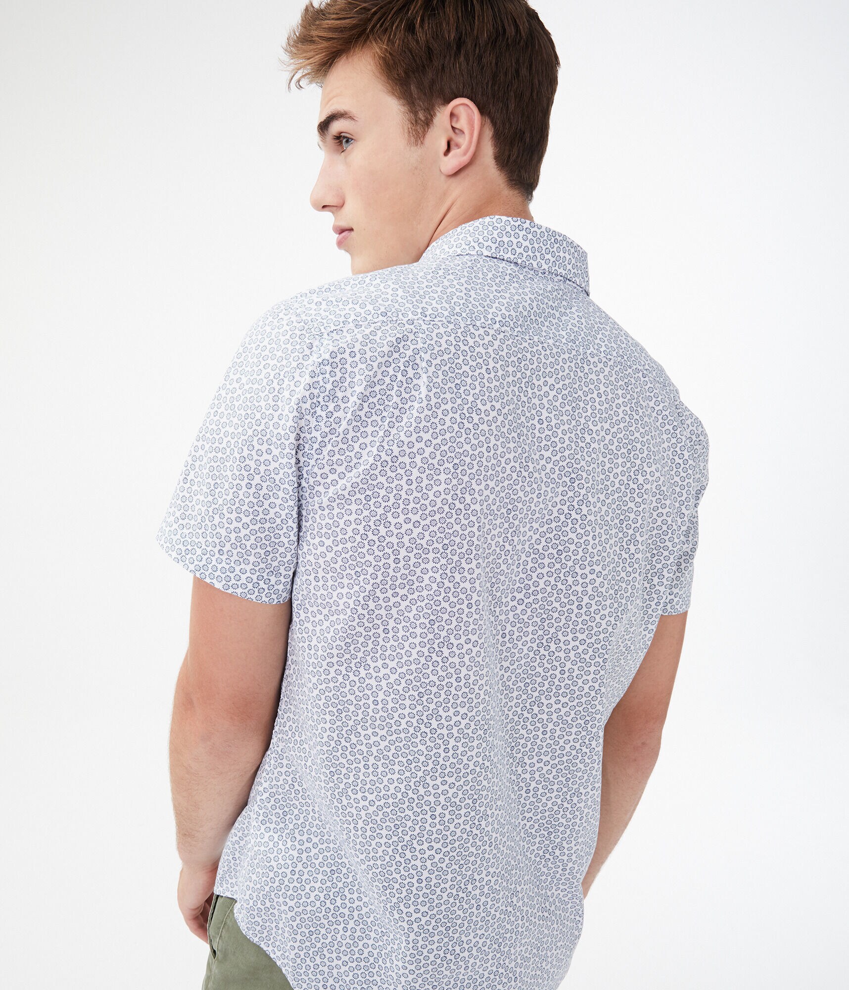 Geometric Dot Button-Down Shirt