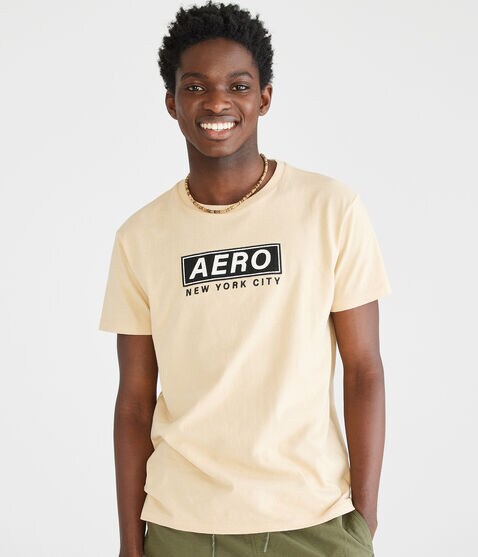 Aero NYC Box Logo Appliqué Graphic Tee
