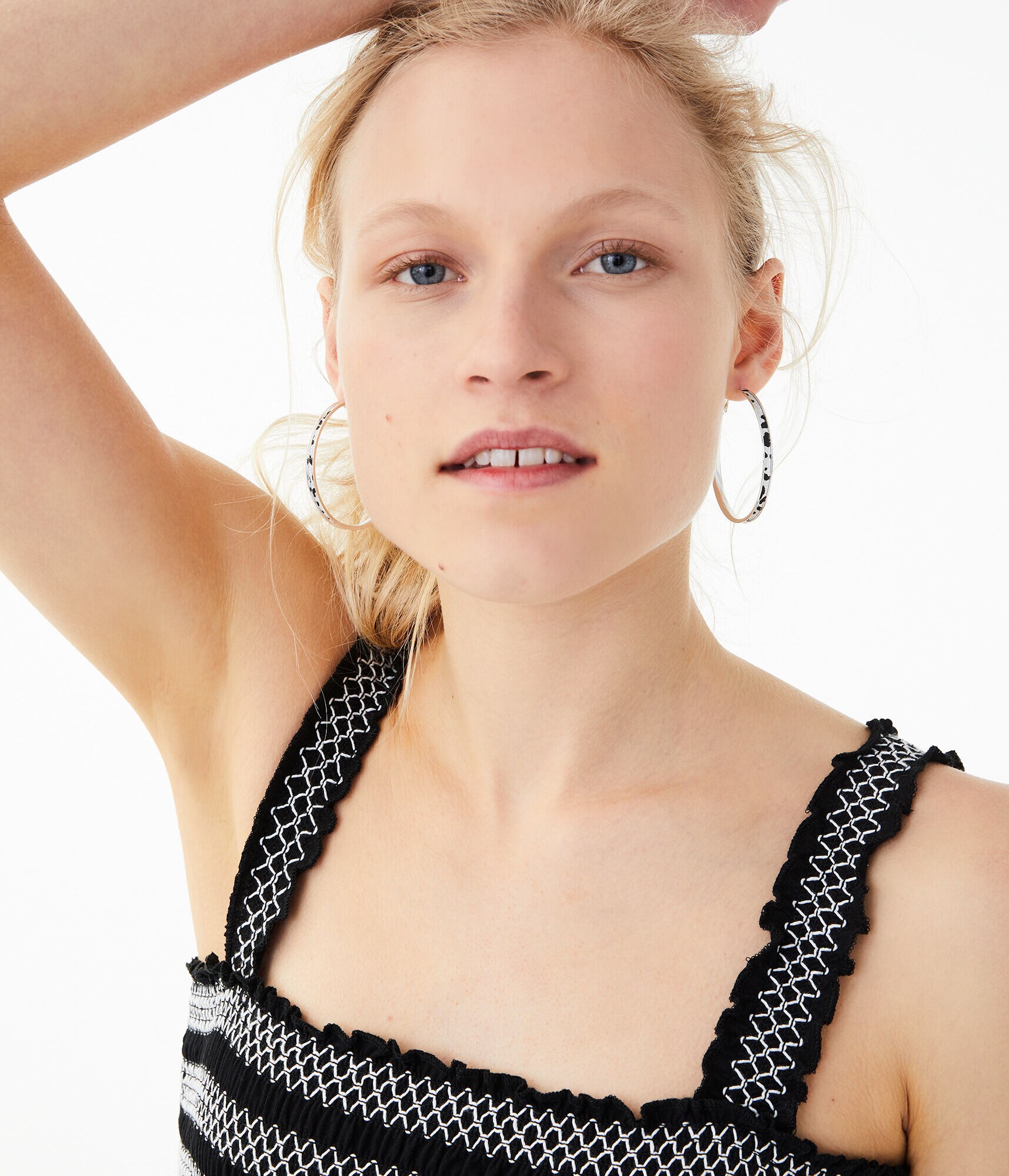 Embroidered Smocked Tank