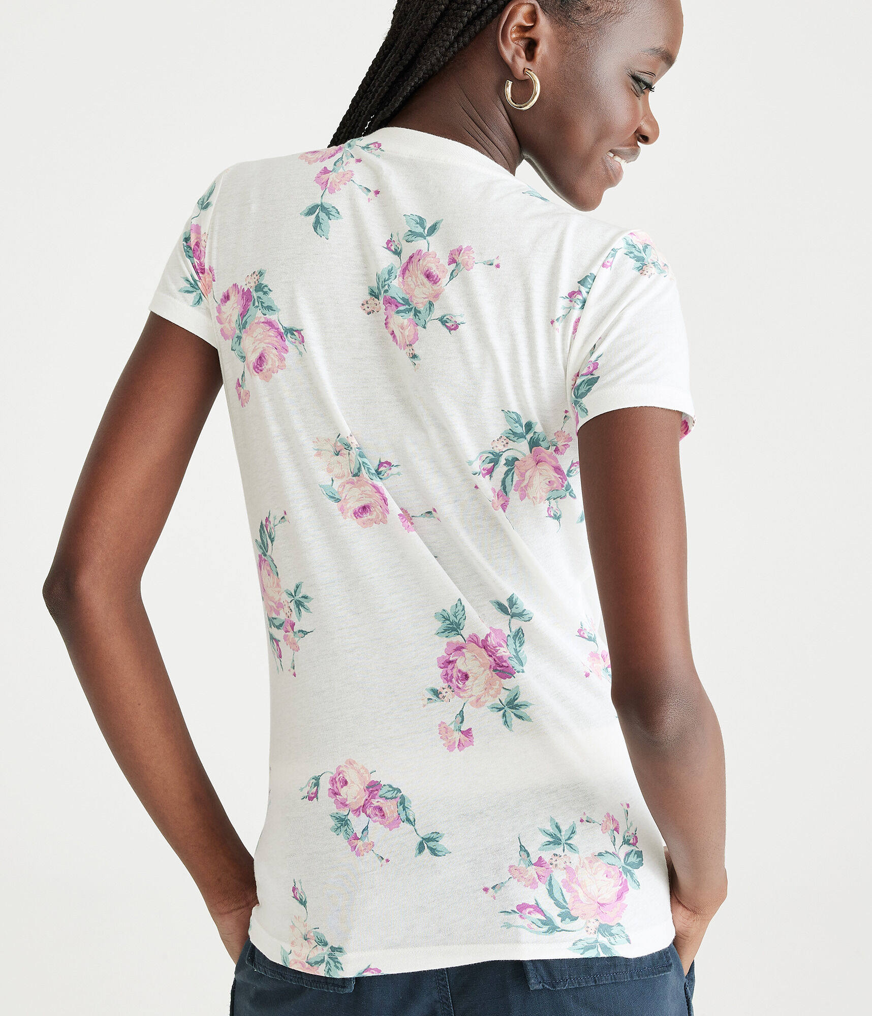 Aero Floral Appliqu&eacute; Graphic Tee