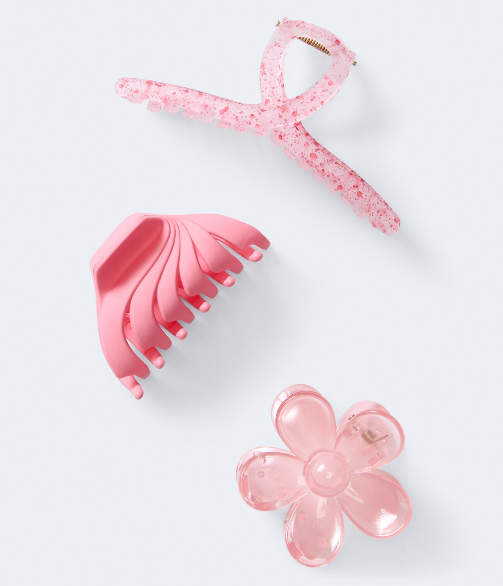 Pretty In Pink Claw Hair Clip 3-Pack