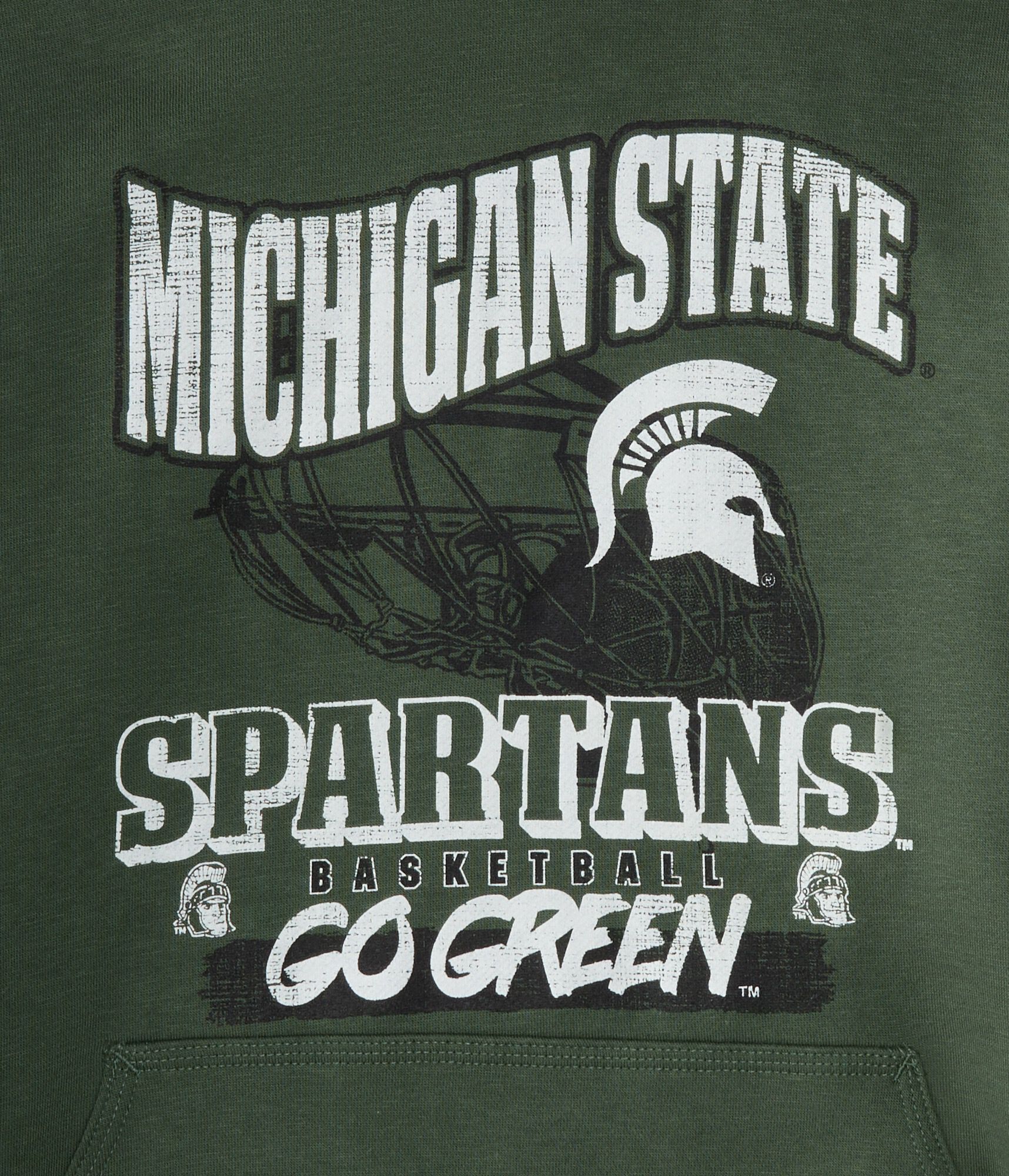 Michigan State Spartans Basketball Pullover Hoodie