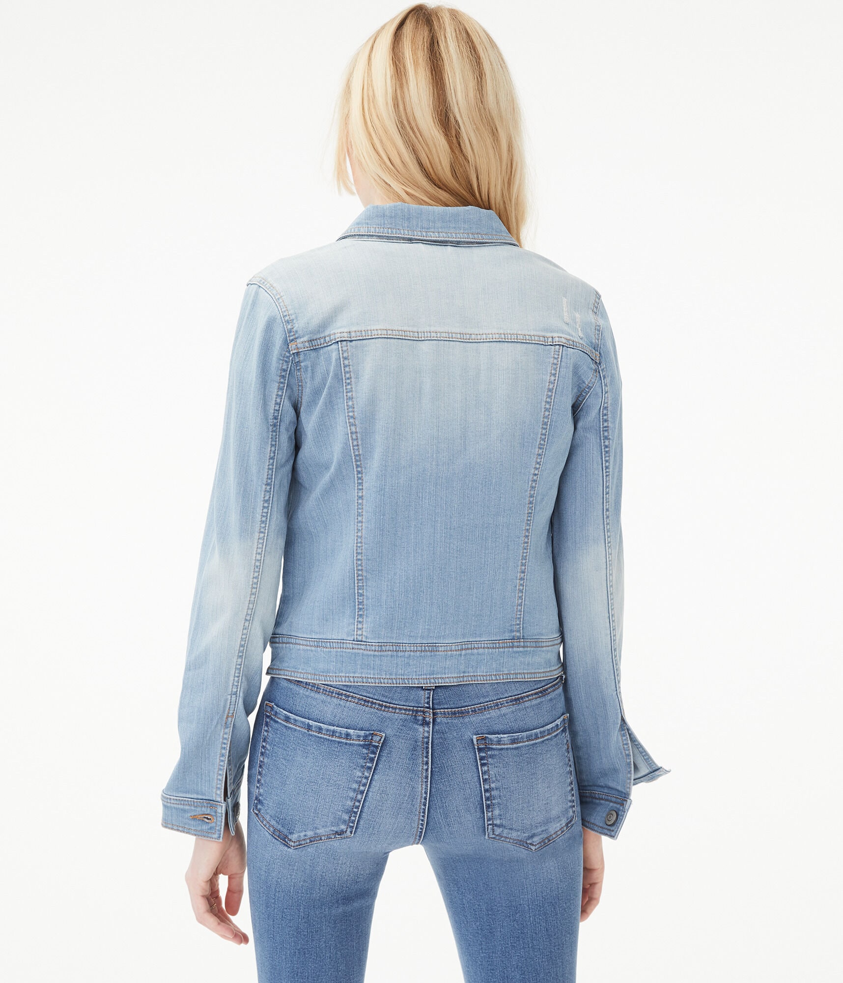 Seriously Stretchy Light Wash Denim Jacket