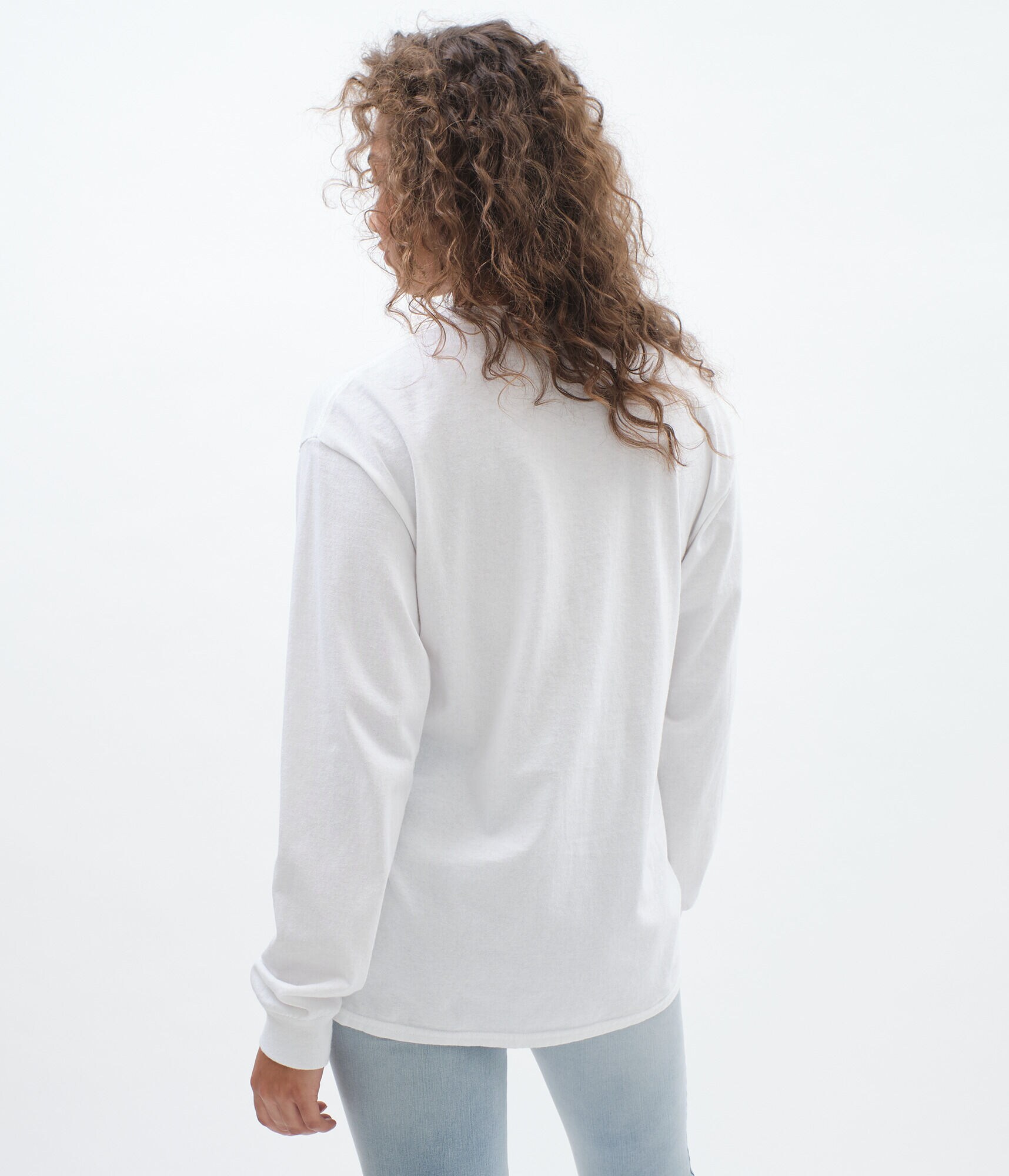 Long Sleeve Rolling Stones Tongue Boyfriend Graphic Tee***