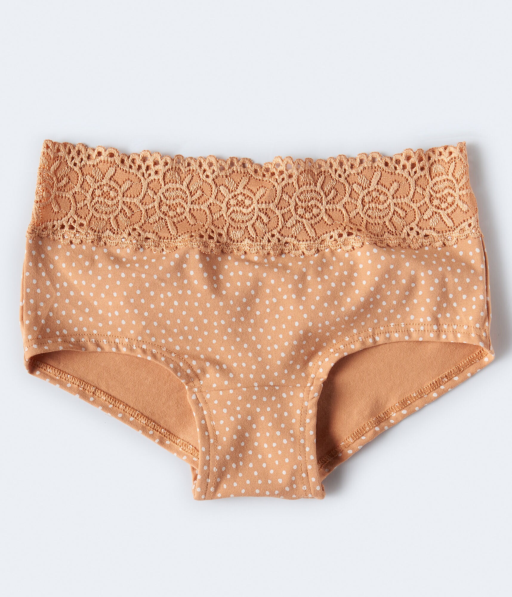Dot Lace-Trim Boyshort