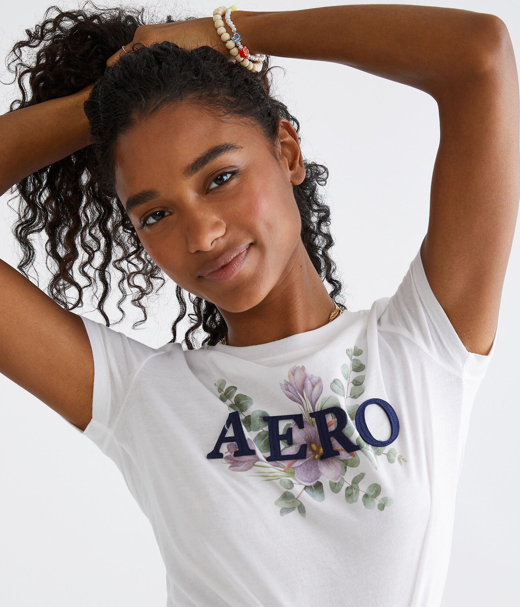 Aero Floral Appliqué Graphic Tee