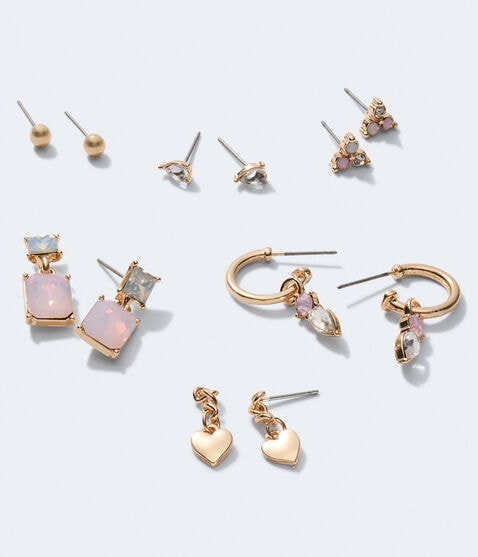 Pretty In Pink Rhinestone Earring 6-Pack Pretty In Pink Rhinestone Earring 6-Pack