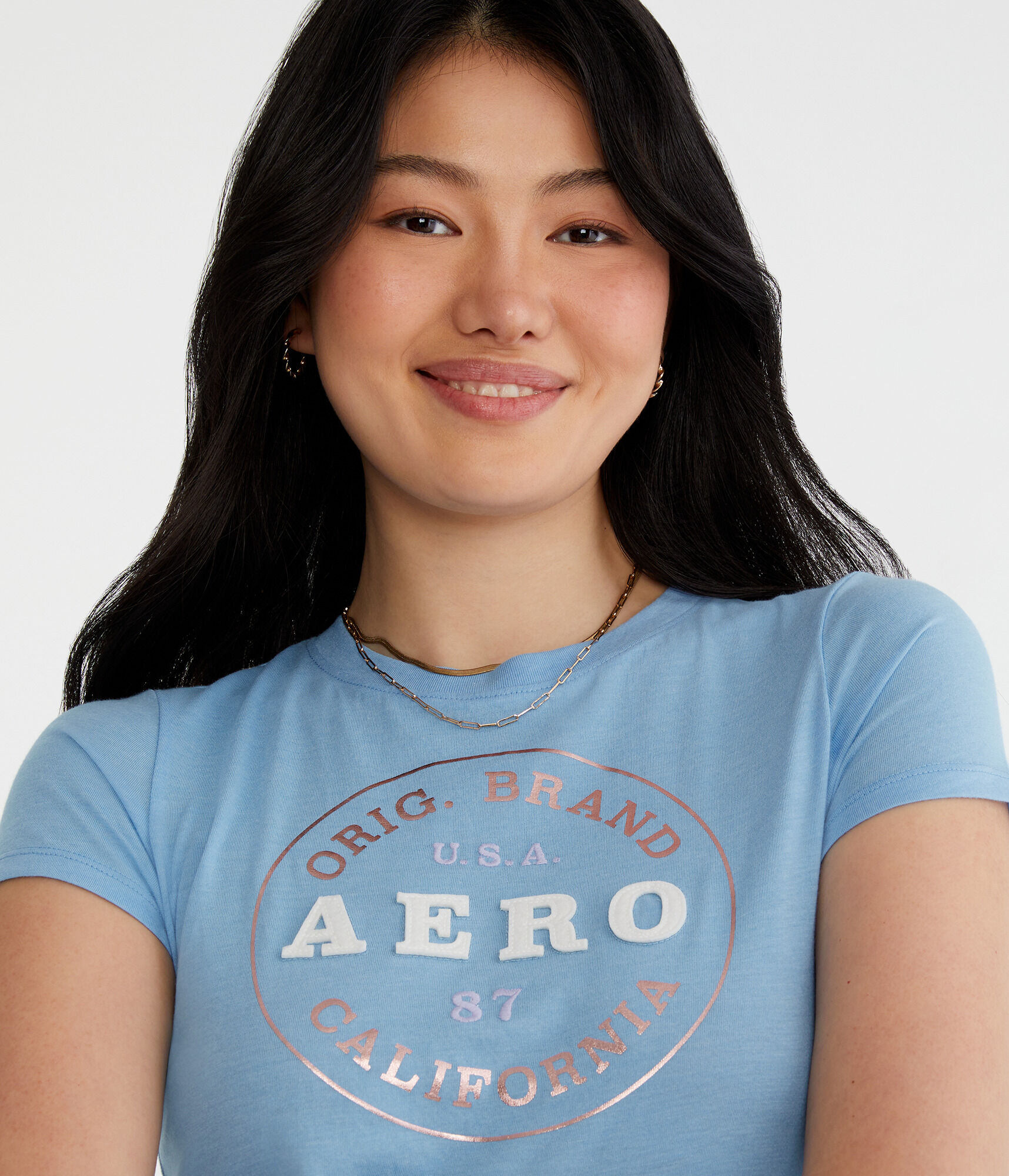 Aero California Circle Appliqu&eacute; Graphic Tee