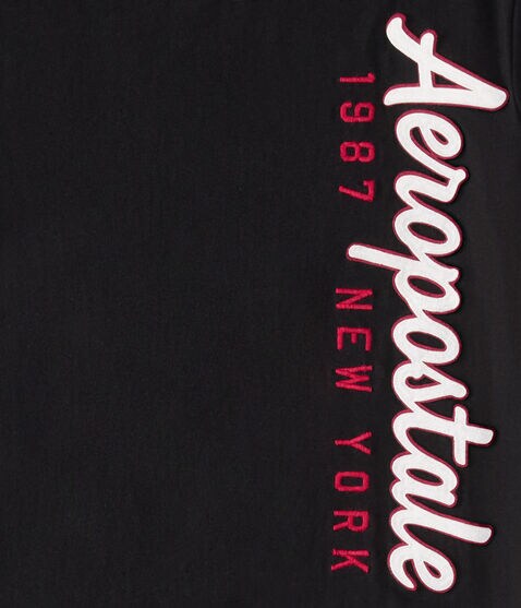Aeropostale Script Appliqué Graphic Tee Aeropostale Script Appliqué Graphic Tee