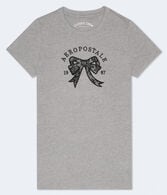 Aeropostale Lace Bow Graphic Tee
